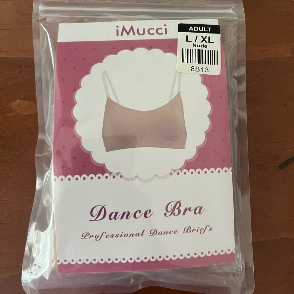 Clear strap dance bra